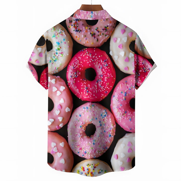 Donut Casual Oversized Short Sleeve Shirt 2407003565