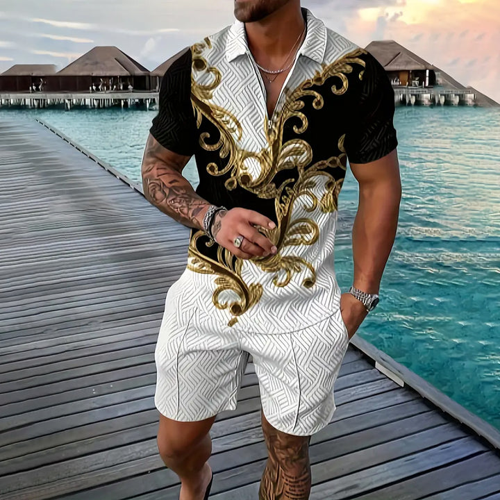 Men's Dazzling Pattern 2pcs Fashion Set