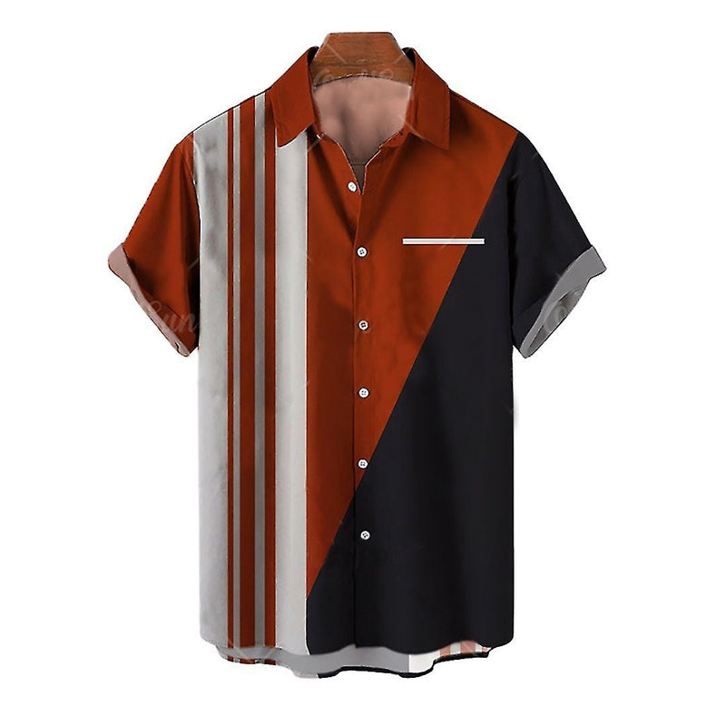 Men's Contrast Stripe Short Sleeve Shirt