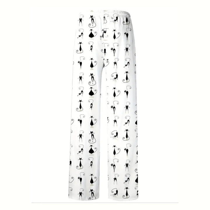 Men's 3D Black Cat Print Casual Lounge Pants