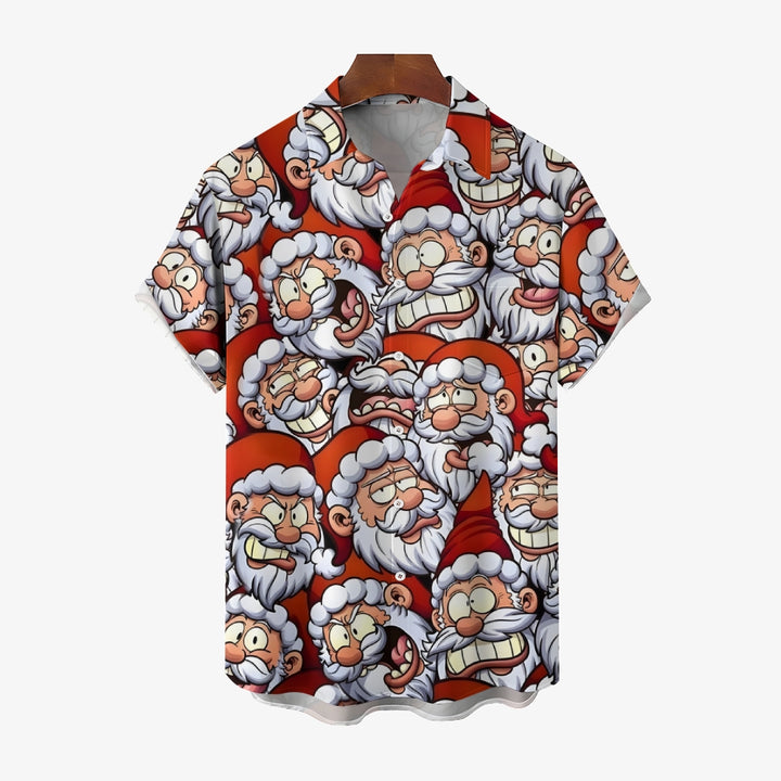 Christmas Santa Claus Cartoon Short Sleeve Shirt 2409006114