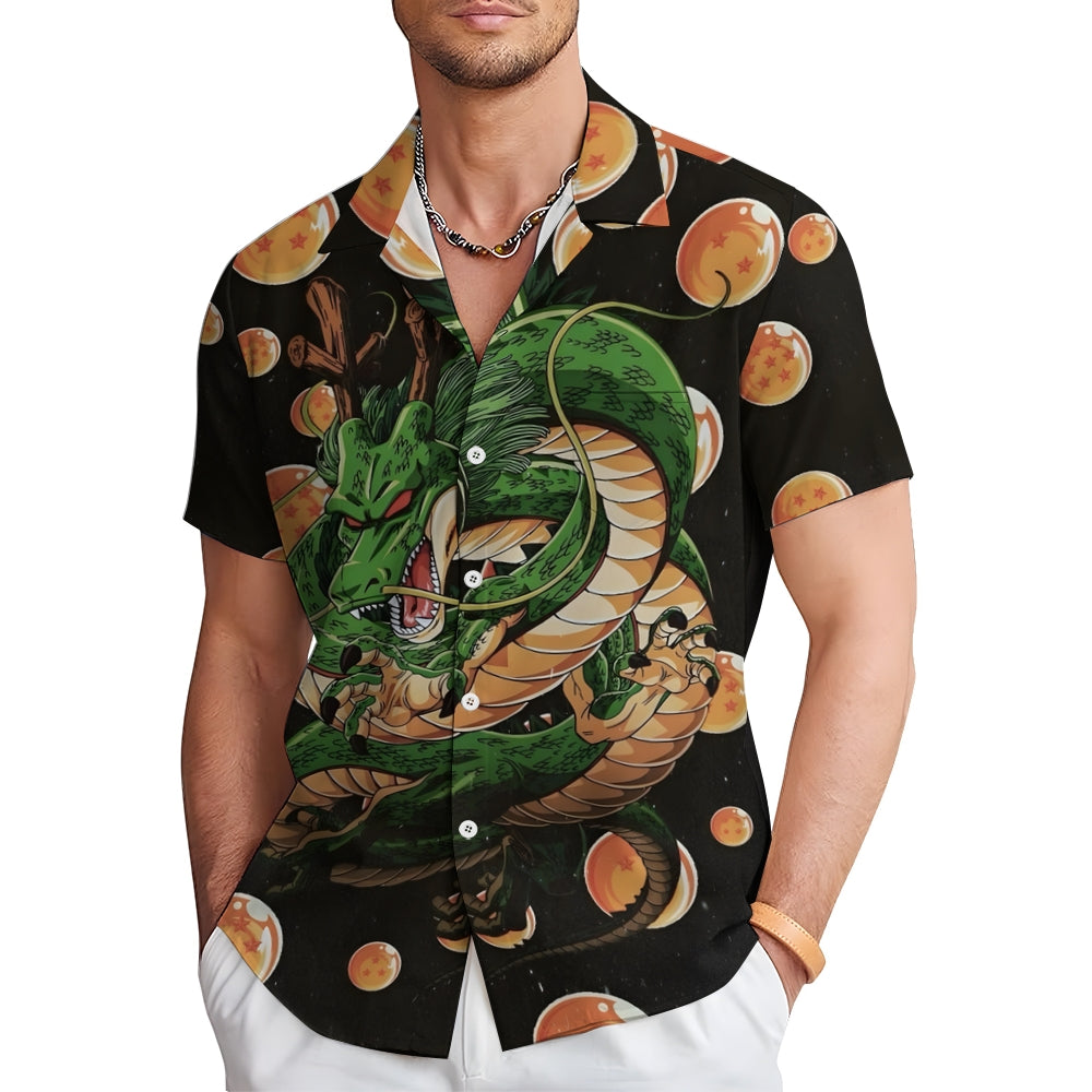 Cartoon Dragon Ball Printing Short Sleeve Shirt 2412001940