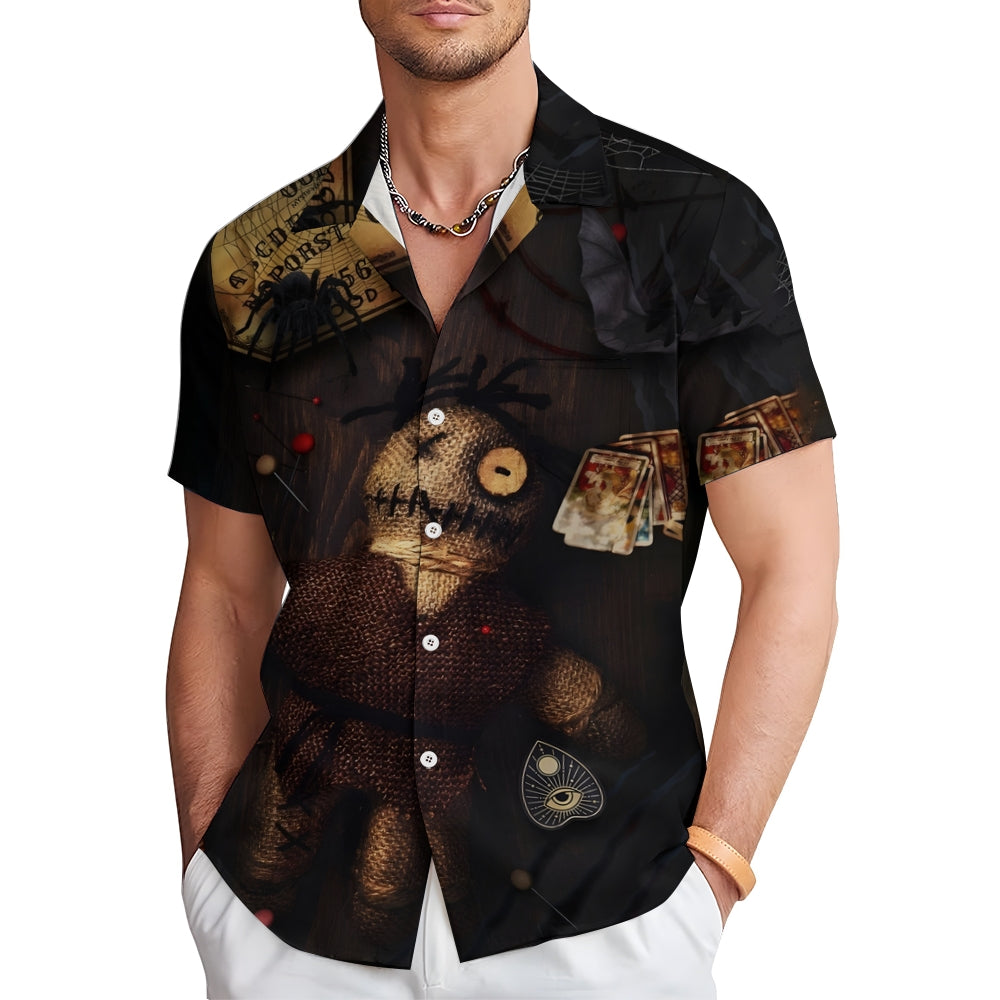 Halloween Horror Doll Short Sleeve Shirt 2408008253