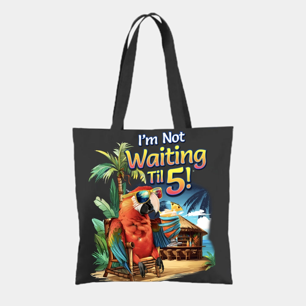 Vacation Parrot Letters Seaside Casual Tote Bag