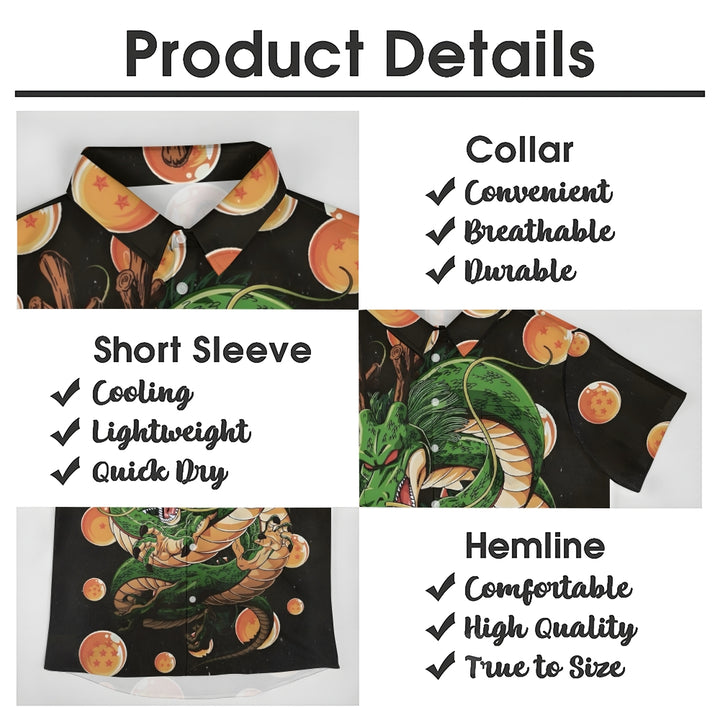 Cartoon Dragon Ball Printing Short Sleeve Shirt 2412001940