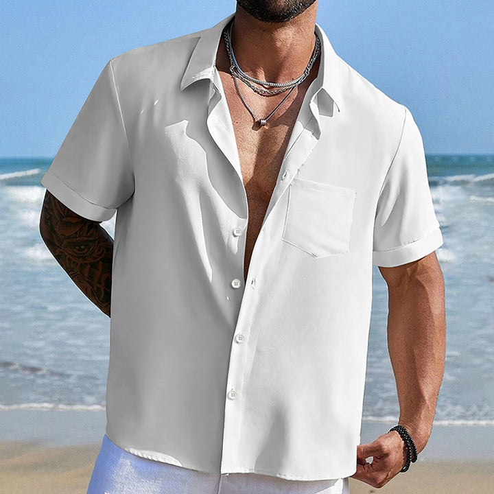 Customized Men'S Shirt Collar Vacation Short-Sleeved Shirt 2408002852