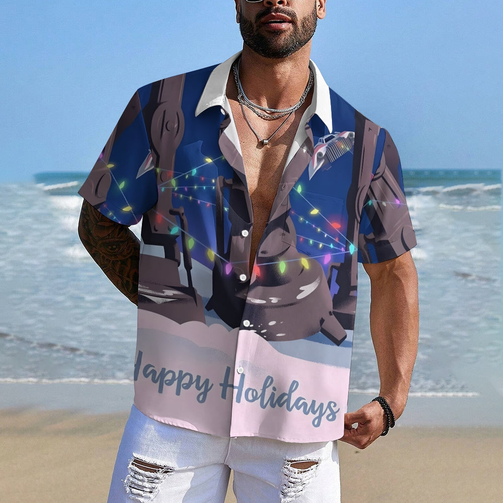 Men's Hawaiian Casual Short Sleeve Shirt 2407000352