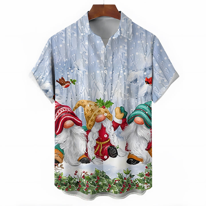 Christmas Gnome Santa Short-Sleeved Shirt 2409011401