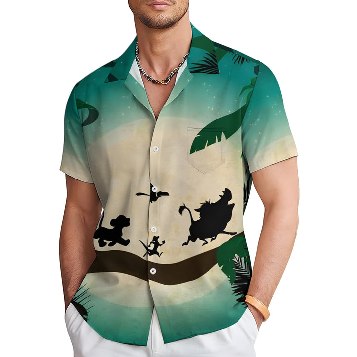 Men's Cartoon Character Casual Short Sleeve Shirt 2312000489