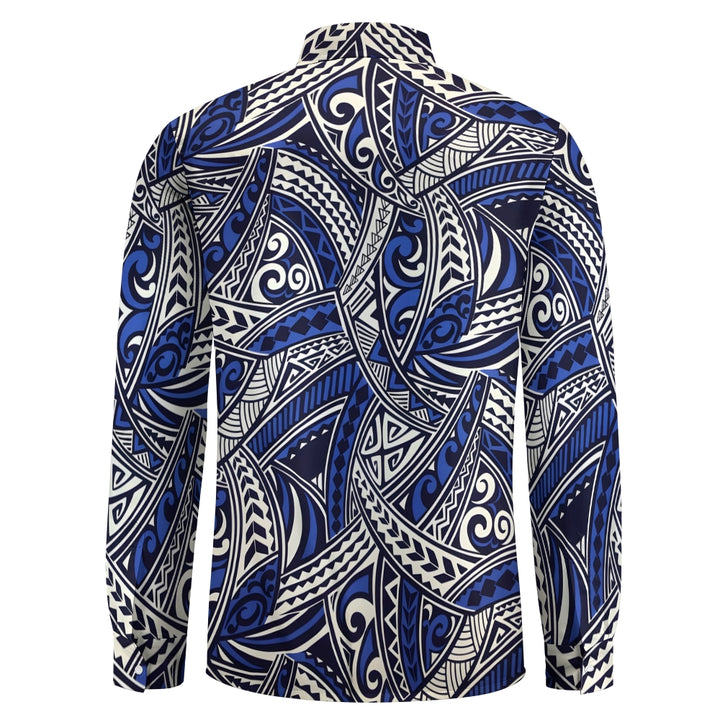 Men's Geometric Ethnic Pattern Long Sleeve Shirt 2410004512