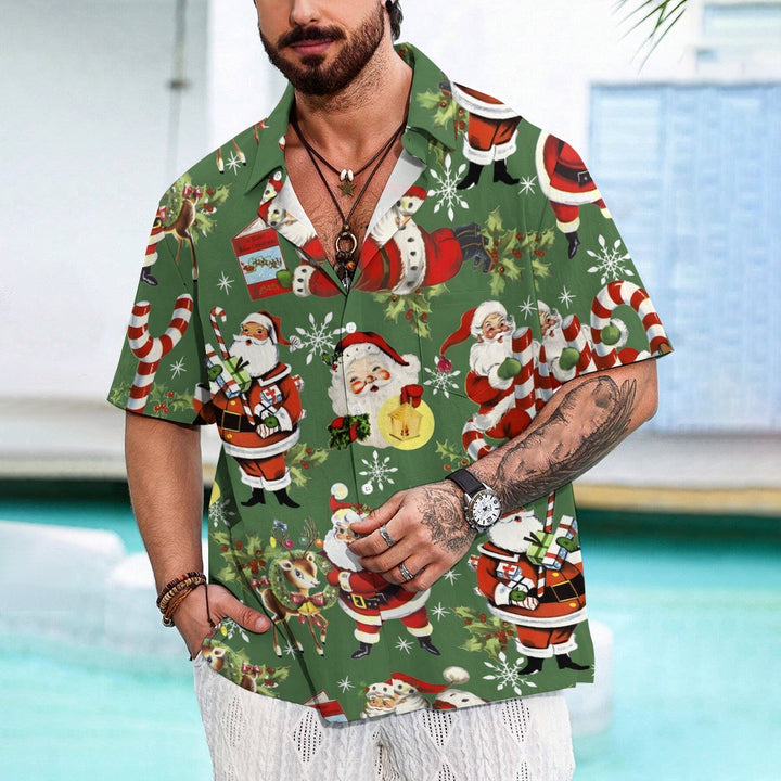 Santa Claus Gift Christmas Casual Short Sleeve Shirt 2409008979