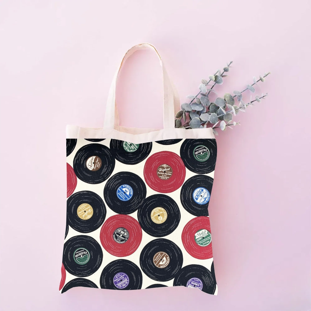 Music Cassette Fashion Casual Tote Bag