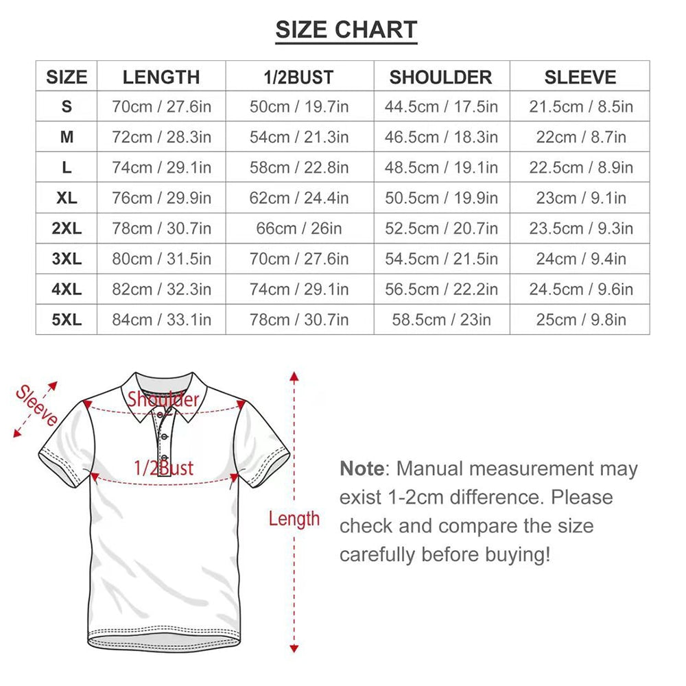 Men's Geometric Stripe Print Short Sleeve POLO Shirt
