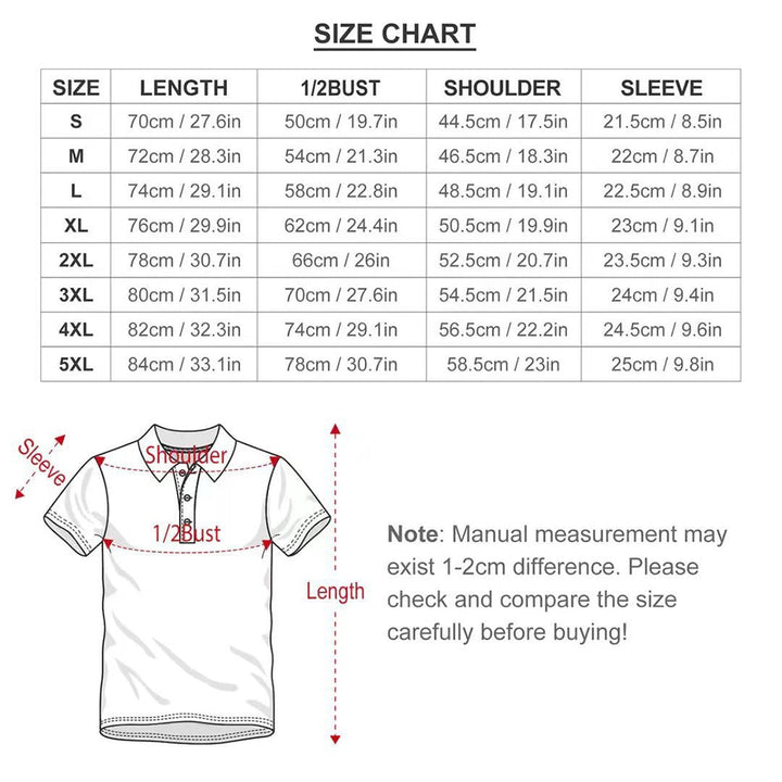 Men's Geometric Stripe Print Short Sleeve POLO Shirt