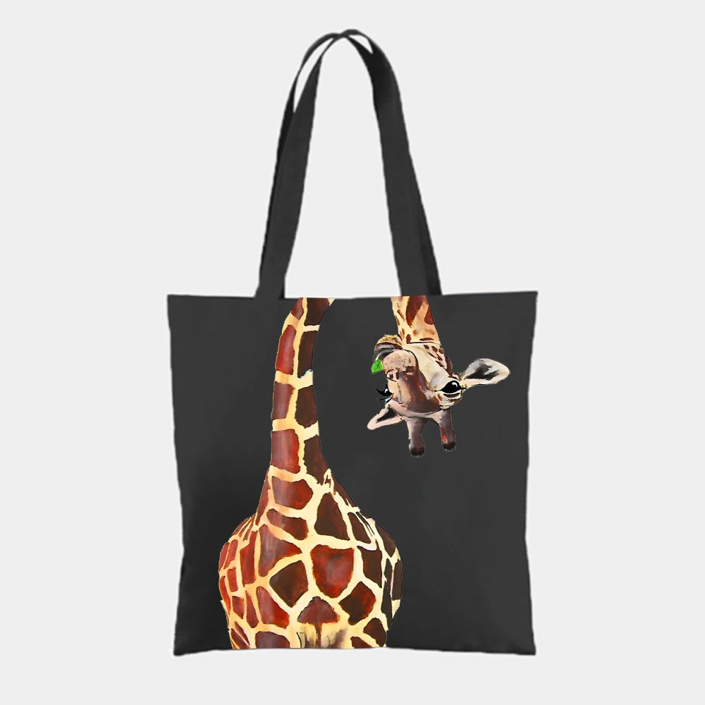 Giraffe Print Casual Versatile Tote Bag