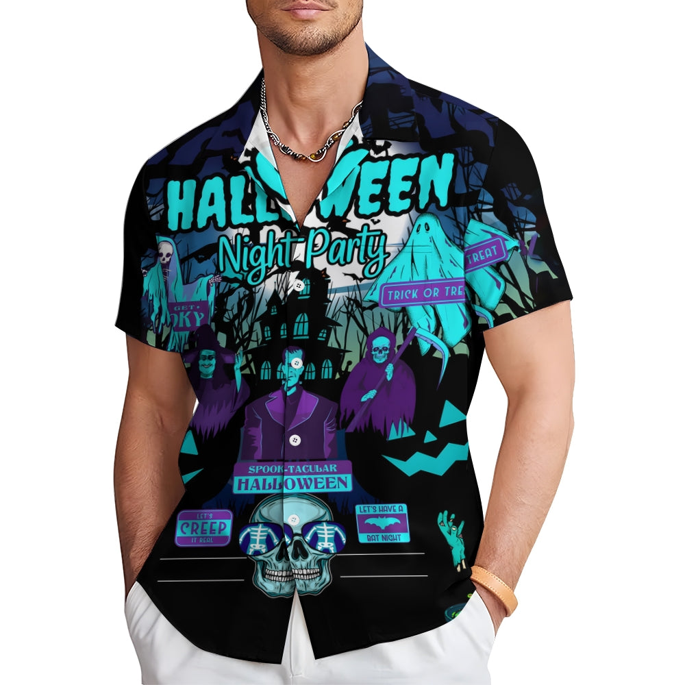 Halloween Vampire Large Size Short Sleeve Shirt 2408000230