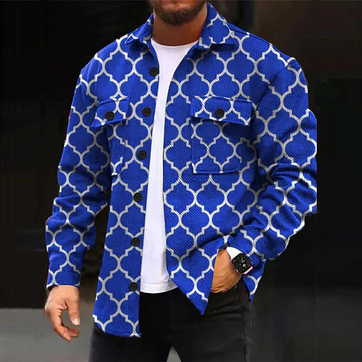 Men's Geometry Long Sleeve Casual Outdoor Jacket