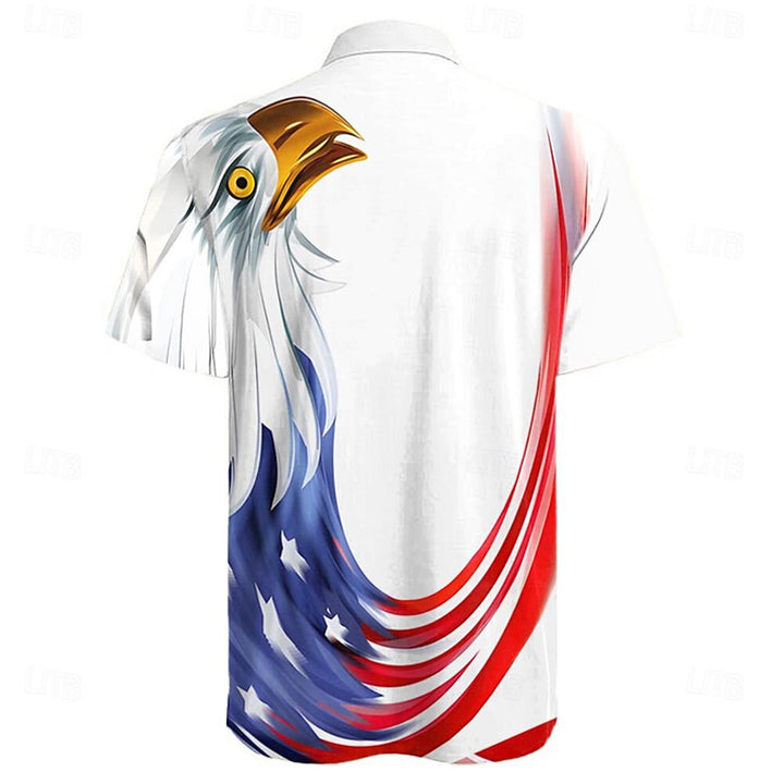 Men's American Flag National Flag Short Sleeve Shirts