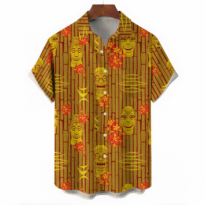 TIKI ART Casual Short Sleeve Shirt 2408004190