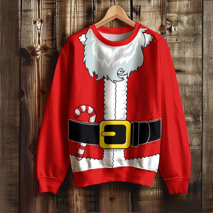 Men's Santa Claus Cosplay Print Unisex Sweatshirt 2410009002