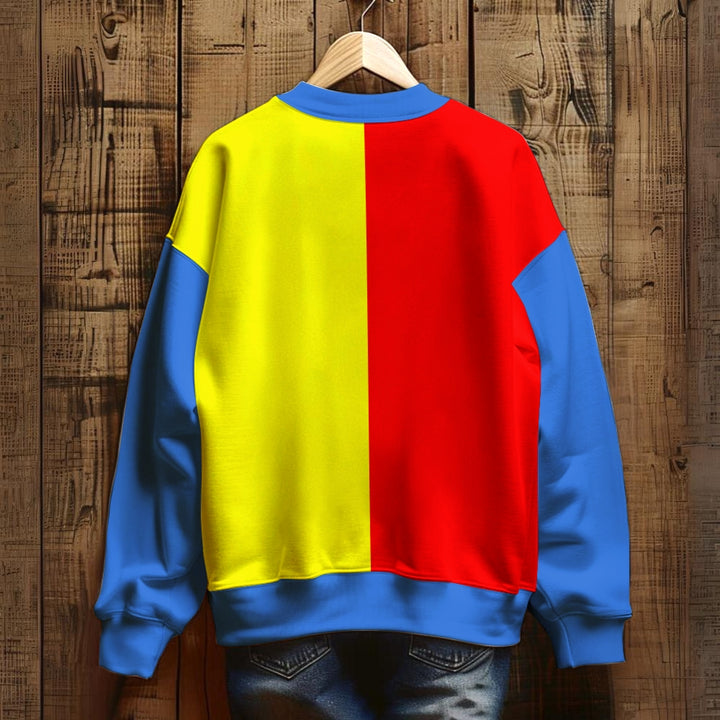 Men's Yellow and Red Joker Strap Sweatshirt