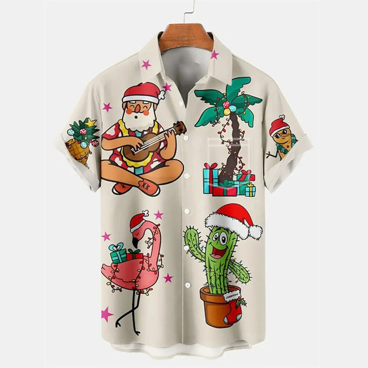 Men's Christmas Printed Short SleevesShirt