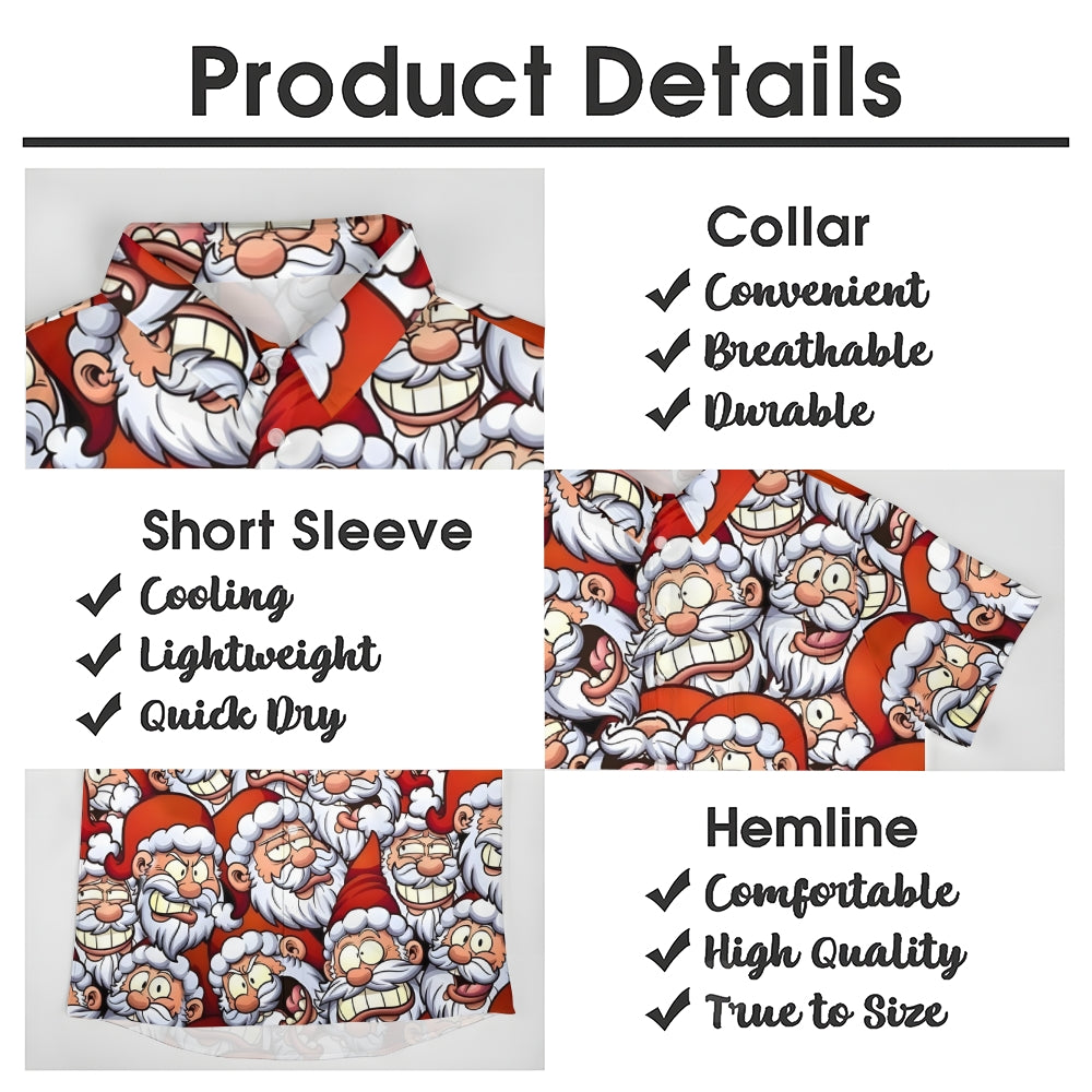 Christmas Santa Claus Cartoon Short Sleeve Shirt 2409006114