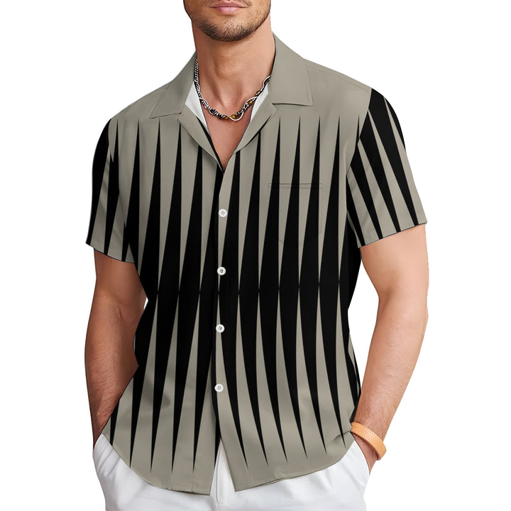 Men's Geometric Print Casual Short Sleeve Shirt 2403000633
