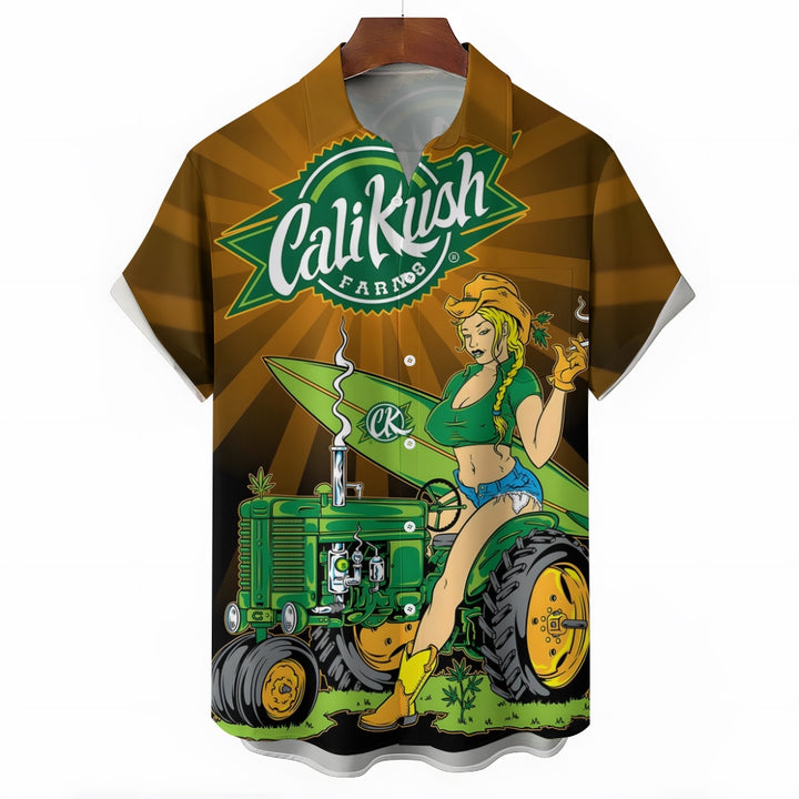 Farm Girl Oversized Short Sleeve Shirt 2407004451