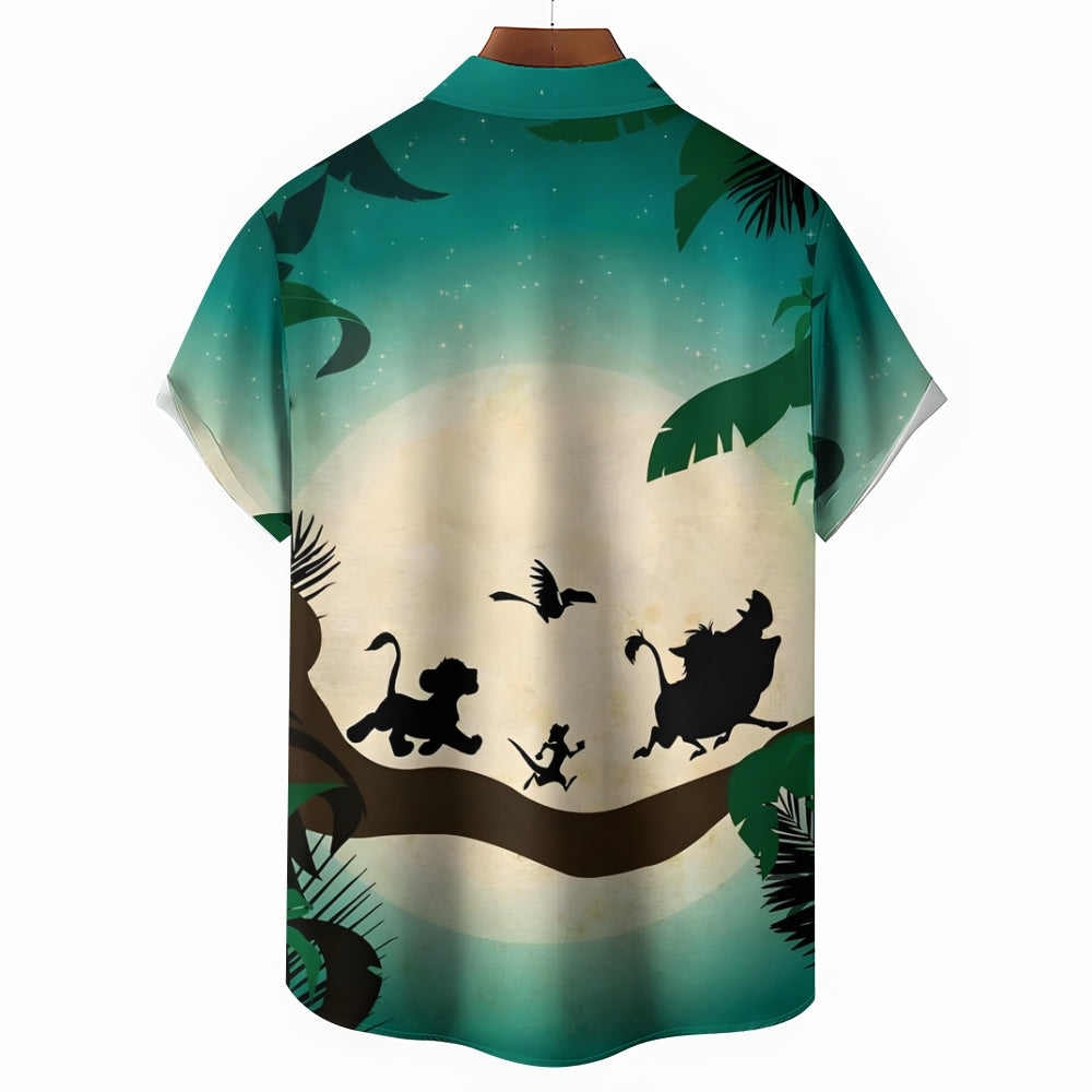 Men's Cartoon Character Casual Short Sleeve Shirt 2312000489