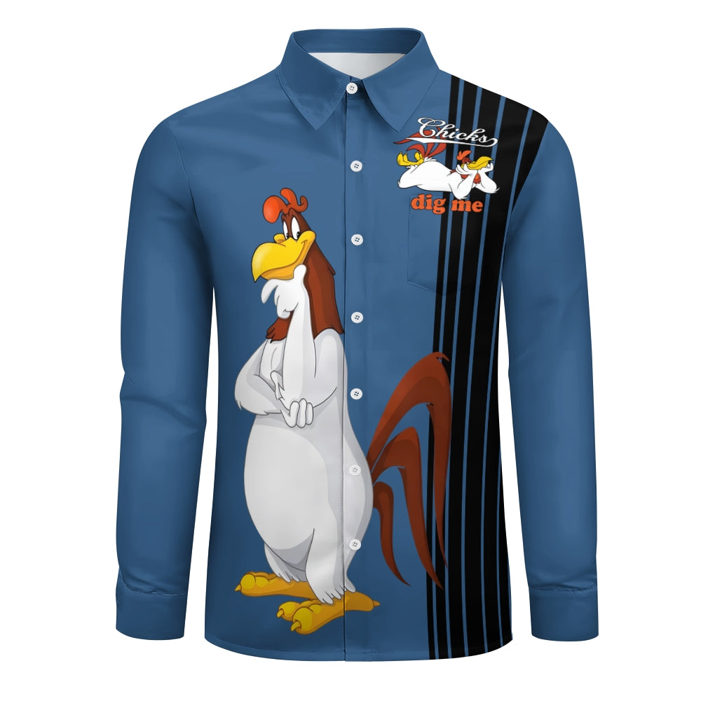 Men's Classic Rooster Stripe Long Sleeve Shirt