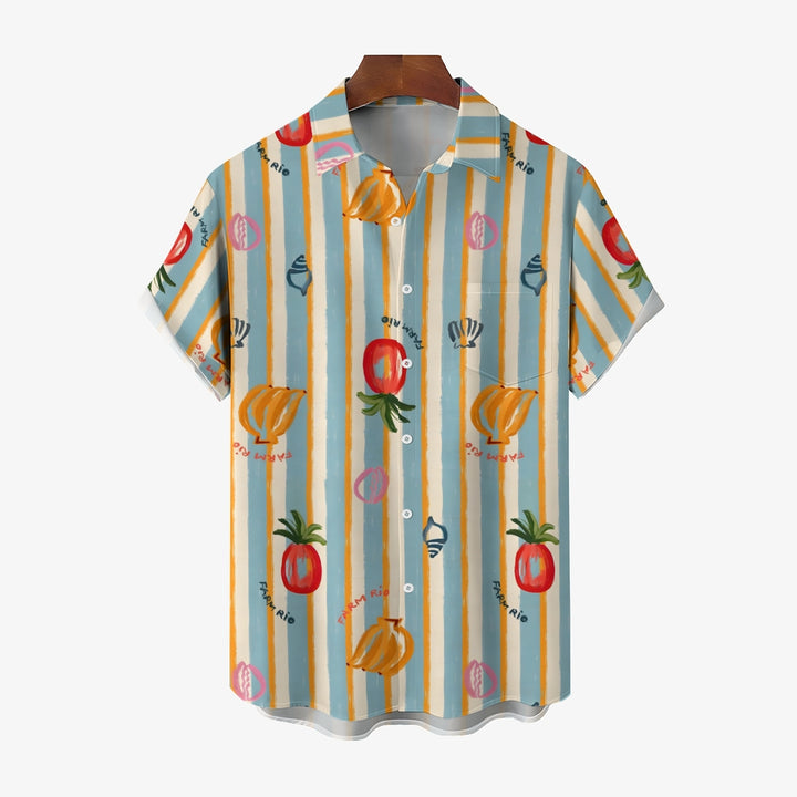 Men's Hawaiian Casual Short Sleeve Shirt 2404001628