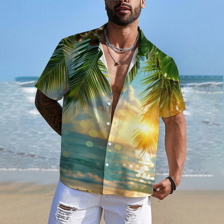 Men's Hawaiian Casual Short Sleeve Shirt 2412004866