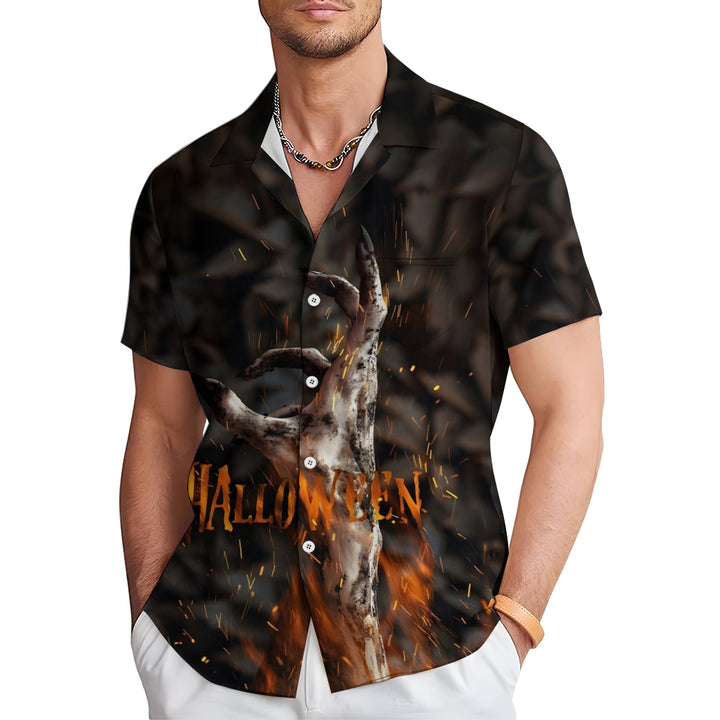 Halloween Zombies Short Sleeve Shirt 2408008294