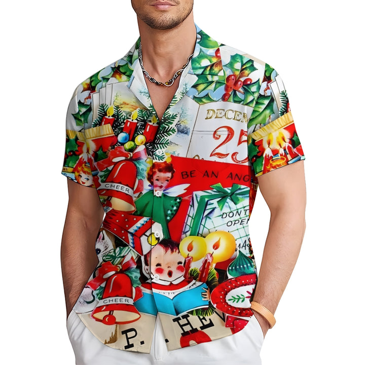 Christmas Casual Short Sleeve Shirt 2410006283