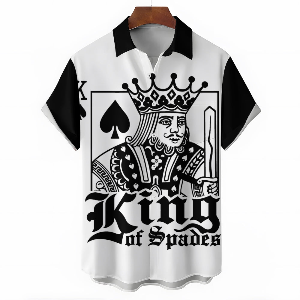 Men's Poker King Casual Short Sleeve Shirt 2410008029