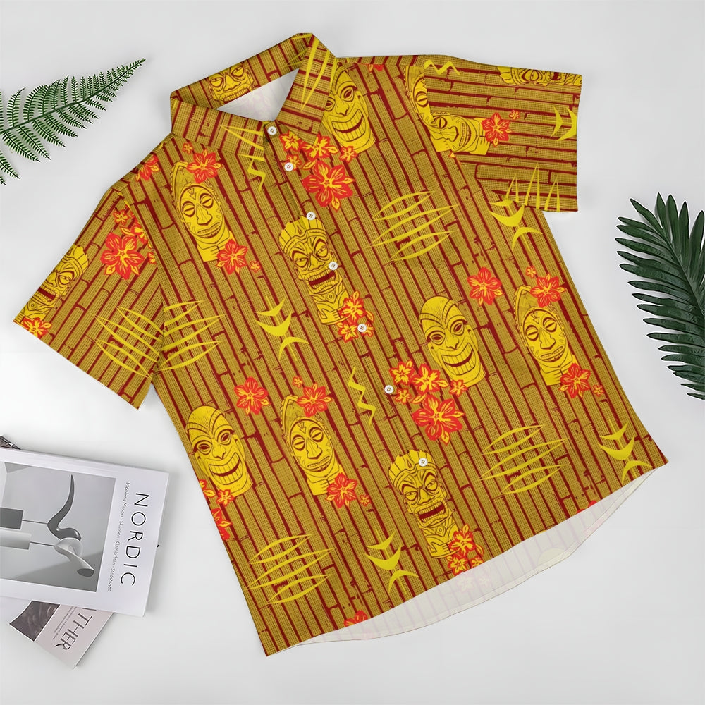 TIKI ART Casual Short Sleeve Shirt 2408004190