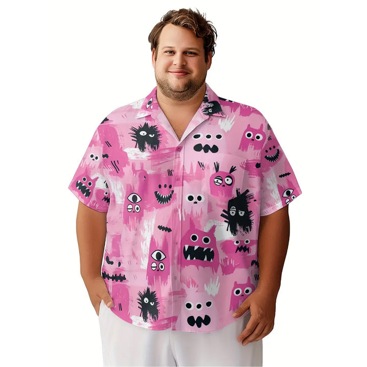 Men's Plus Size Digital Printed Casual Street Shirts