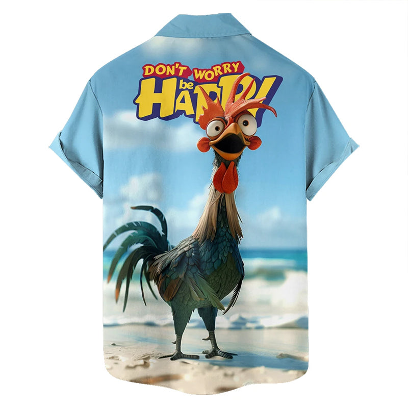 Men's Unique Print Hawaiian Short Sleeve Shirt