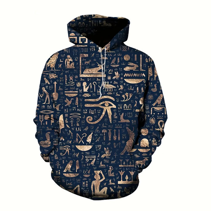 Men's Fashion National Style Pattern Hoodie