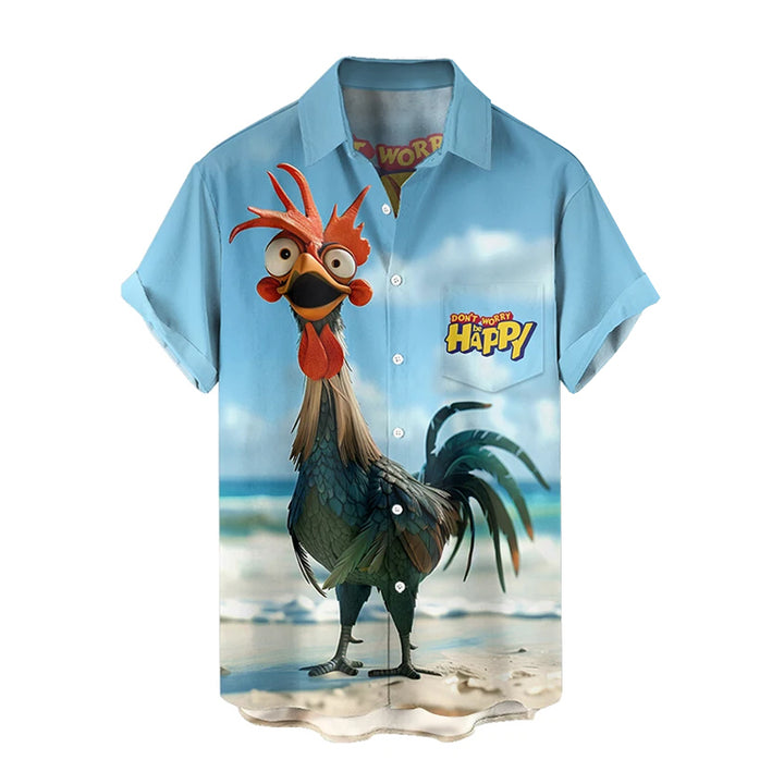 Men's Unique Print Hawaiian Short Sleeve Shirt