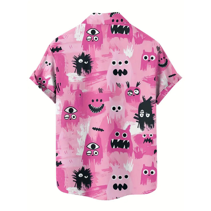 Men's Plus Size Digital Printed Casual Street Shirts