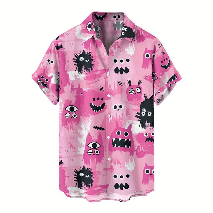 Men's Plus Size Digital Printed Casual Street Shirts