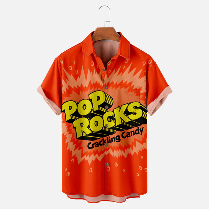 Men's Vintage Pop Rocks Crackling Candy Short Sleeve Shirt