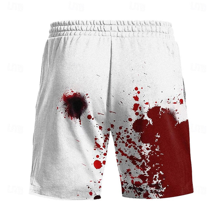 Men's Pocket Drawstring Letter Breathable Shorts