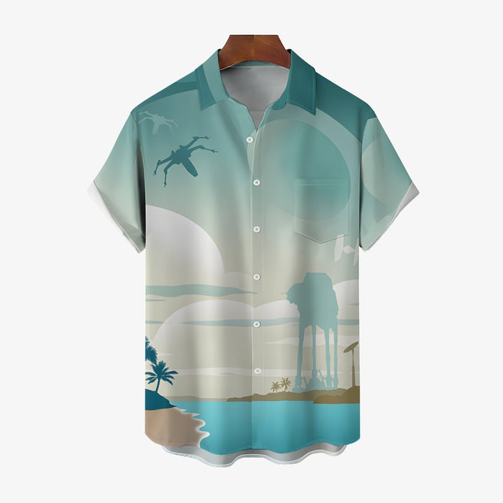 Men's Hawaiian Casual Short Sleeve Shirt 2404001855