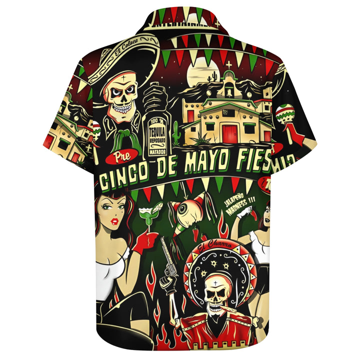 Cinco De Mayo Mexico Casual Short Sleeve Shirt 2404000286