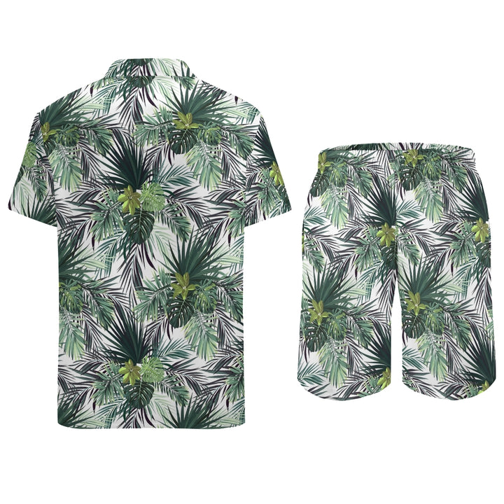 Men's Hawaiian Print Beach Two-Piece Suit 2405002092