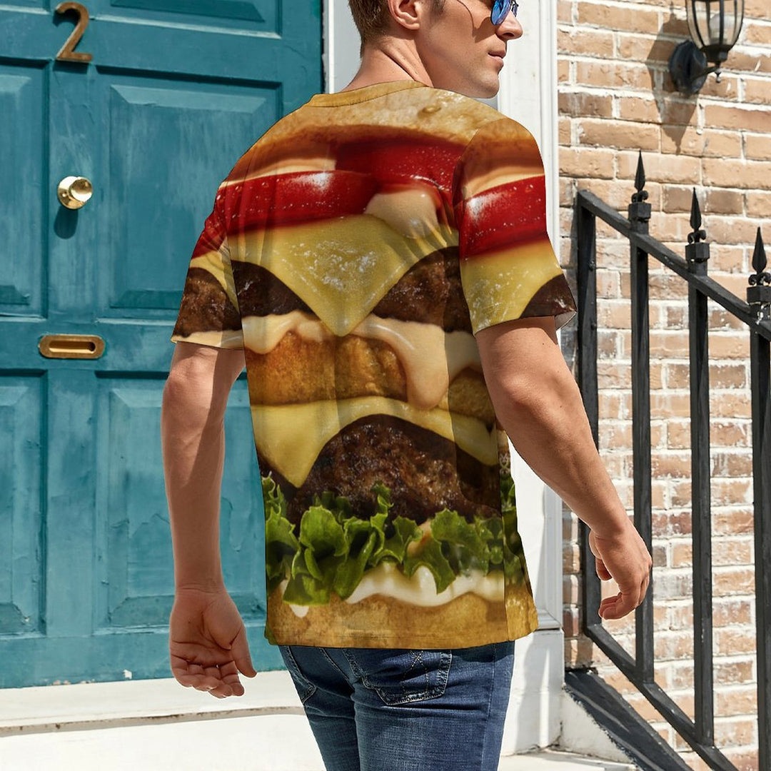 Men's Gourmet Burger Crew Neck Casual T-Shirt 2403000464