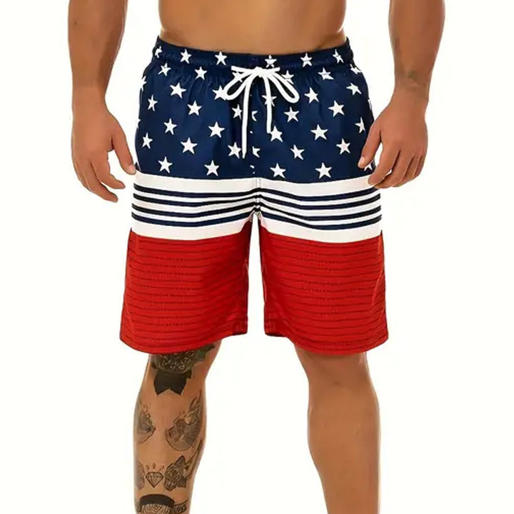 Men‘s Quick-Drying Flag Print Shorts 2406003165